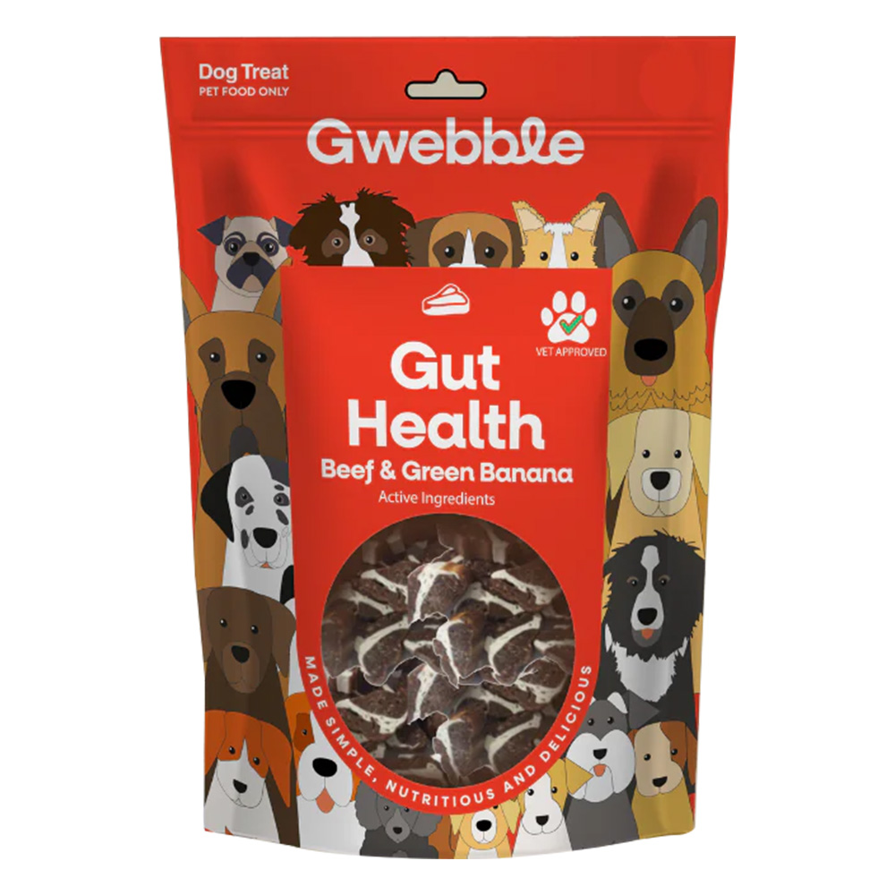 Gwebble Gut Health Beef & Green Banana Dog Treats for Dogs